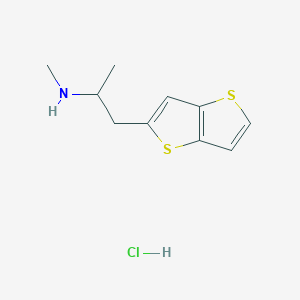 Methyl(1-{thieno[3,2-b]thiophen-2-yl}propan-2-yl)amine hydrochloride