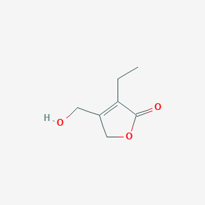 molecular formula C7H10O3 B15305008 2(5H)-Furanone, 3-ethyl-4-(hydroxymethyl)-(9CI) 