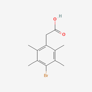 molecular formula C12H15BrO2 B15305042 2-(4-Bromo-2,3,5,6-tetramethylphenyl)acetic acid 