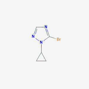 molecular formula C5H6BrN3 B15305050 5-Bromo-1-cyclopropyl-1H-1,2,4-triazole 