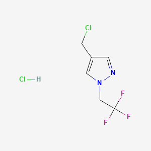 4-(chloromethyl)-1-(2,2,2-trifluoroethyl)-1H-pyrazole hydrochloride