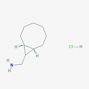 molecular formula C10H20ClN B15305070 [(1R,8S)-9-bicyclo[6.1.0]nonanyl]methanamine;hydrochloride 