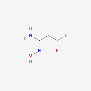 molecular formula C3H6F2N2O B15305071 3,3-difluoro-N'-hydroxypropanimidamide 