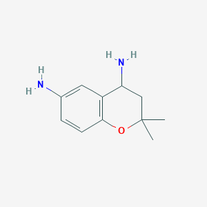 molecular formula C11H16N2O B15305098 2,2-Dimethylchromane-4,6-diamine 