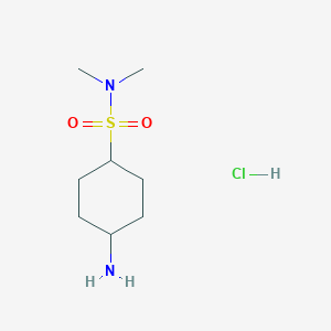 molecular formula C8H19ClN2O2S B15305112 4-amino-N,N-dimethylcyclohexane-1-sulfonamide hydrochloride, Mixture of diastereomers 