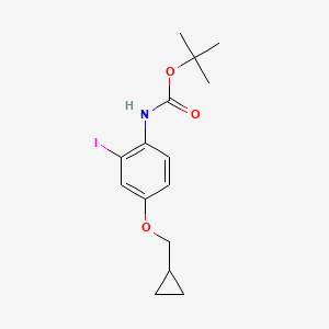 tert-butyl N-[4-(cyclopropylmethoxy)-2-iodophenyl]carbamate