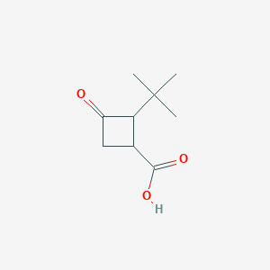 molecular formula C9H14O3 B15305193 2-tert-butyl-3-oxocyclobutane-1-carboxylic acid, Mixture of diastereomers 