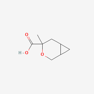 molecular formula C8H12O3 B15305195 4-Methyl-3-oxabicyclo[4.1.0]heptane-4-carboxylic acid 