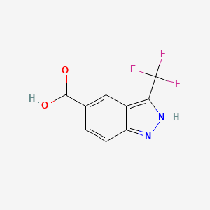 molecular formula C9H5F3N2O2 B1530520 3-(三氟甲基)-1H-吲唑-5-羧酸 CAS No. 1374258-59-9