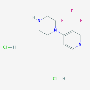 molecular formula C10H14Cl2F3N3 B15305214 1-[3-(Trifluoromethyl)pyridin-4-yl]piperazine dihydrochloride 