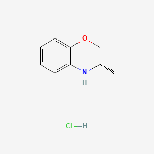 molecular formula C9H12ClNO B15305217 (3S)-3-methyl-3,4-dihydro-2H-1,4-benzoxazine hydrochloride 