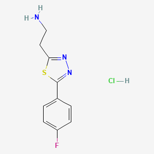 2-[5-(4-Fluorophenyl)-1,3,4-thiadiazol-2-yl]ethan-1-amine hydrochloride