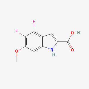 molecular formula C10H7F2NO3 B15305245 4,5-difluoro-6-methoxy-1H-indole-2-carboxylic acid 