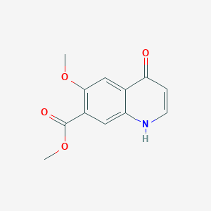 molecular formula C12H11NO4 B1530526 6-甲氧基-4-氧代-1,4-二氢喹啉-7-甲酸甲酯 CAS No. 863786-19-0