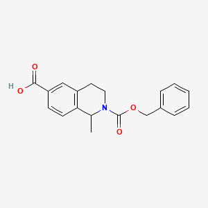 molecular formula C19H19NO4 B15305271 2-[(Benzyloxy)carbonyl]-1-methyl-1,2,3,4-tetrahydroisoquinoline-6-carboxylic acid 