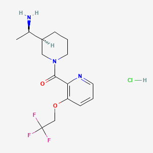 ((S)-3-((R)-1-Aminoethyl)piperidin-1-yl)(3-(2,2,2-trifluoroethoxy)pyridin-2-yl)methanone hydrochloride