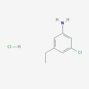 molecular formula C8H11Cl2N B15305314 3-Chloro-5-ethylaniline hydrochloride 