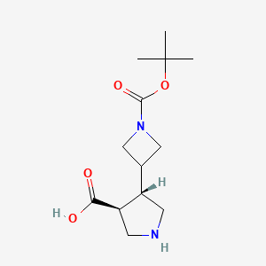 trans-4-(1-(Tert-butoxycarbonyl)azetidin-3-YL)pyrrolidine-3-carboxylic acid