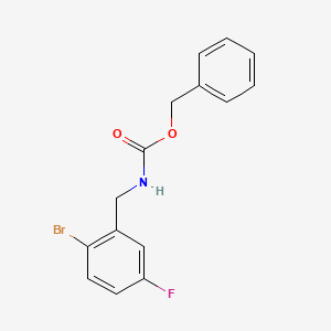 molecular formula C15H13BrFNO2 B15305369 Benzyl (2-bromo-5-fluorobenzyl)carbamate 