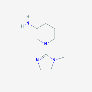 molecular formula C9H16N4 B15305374 1-(1-methyl-1H-imidazol-2-yl)piperidin-3-amine 