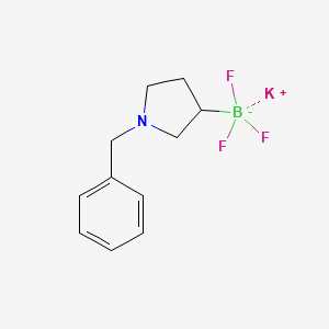 molecular formula C11H14BF3KN B15305378 Potassium (1-benzylpyrrolidin-3-yl)trifluoroboranuide 