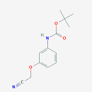 molecular formula C13H16N2O3 B15305379 Tert-butyl (3-(cyanomethoxy)phenyl)carbamate 