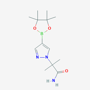 molecular formula C13H22BN3O3 B1530539 2-Methyl-2-(4-(4,4,5,5-tetramethyl-1,3,2-dioxaborolan-2-yl)-1H-pyrazol-1-yl)propanamide CAS No. 1282518-81-3