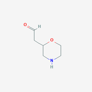 molecular formula C6H11NO2 B15305423 2-(Morpholin-2-yl)acetaldehyde 