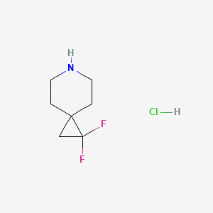 molecular formula C7H12ClF2N B1530543 1,1-Difluoro-6-azaspiro[2.5]octane hydrochloride CAS No. 1263132-31-5