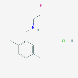 molecular formula C12H19ClFN B15305443 (2-Fluoroethyl)[(2,4,5-trimethylphenyl)methyl]amine hydrochloride 