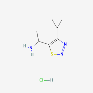 1-(4-Cyclopropyl-1,2,3-thiadiazol-5-yl)ethan-1-aminehydrochloride