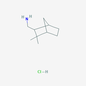 molecular formula C10H20ClN B15305456 {3,3-Dimethylbicyclo[2.2.1]heptan-2-yl}methanamine hydrochloride 