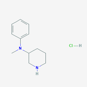 molecular formula C12H19ClN2 B15305461 N-methyl-N-phenylpiperidin-3-aminehydrochloride 