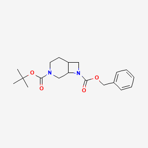 molecular formula C19H26N2O4 B1530548 8-Benzyl 3-tert-butyl 3,8-diazabicyclo[4.2.0]octane-3,8-dicarboxylate CAS No. 1630906-87-4