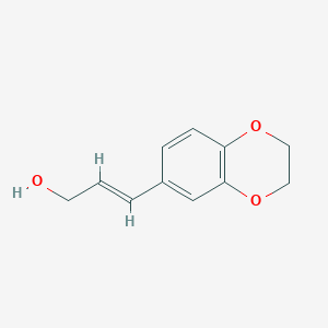 molecular formula C11H12O3 B15305481 3-(2,3-Dihydrobenzo[b][1,4]dioxin-6-yl)prop-2-en-1-ol 