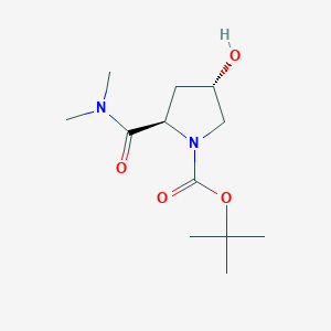 molecular formula C12H22N2O4 B15305494 N-Boc-(2R,4S)-4-hydroxy-N,N-dimethylpyrrolidine-2-carboxamide 