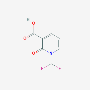 molecular formula C7H5F2NO3 B1530552 1-Difluoromethyl-2-oxo-1,2-dihydro-pyridine-3-carboxylic acid CAS No. 1129458-32-7