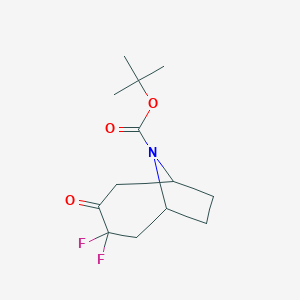 Tert-butyl 3,3-difluoro-4-oxo-9-azabicyclo[4.2.1]nonane-9-carboxylate