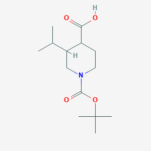 molecular formula C14H25NO4 B15305619 1-(tert-Butoxycarbonyl)-3-isopropylpiperidine-4-carboxylic acid 