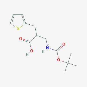 molecular formula C13H19NO4S B15305627 (R)-2-(Tert-butoxycarbonylamino-methyl)-3-thiophen-2-YL-propionic acid CAS No. 683219-17-2