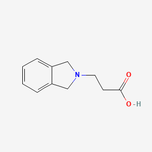 molecular formula C11H13NO2 B15305631 3-(1,3-Dihydro-isoindol-2-yl)-propionic acid 