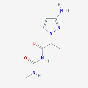 molecular formula C8H13N5O2 B15305639 2-(3-Amino-1h-pyrazol-1-yl)-N-(methylcarbamoyl)propanamide 