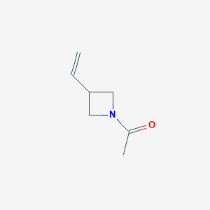 molecular formula C7H11NO B15305652 1-(3-Ethenylazetidin-1-yl)ethan-1-one 