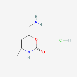 6-(Aminomethyl)-4,4-dimethyl-1,3-oxazinan-2-one hydrochloride