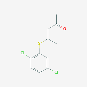 molecular formula C11H12Cl2OS B15305657 4-((2,5-Dichlorophenyl)thio)pentan-2-one 