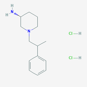 molecular formula C14H24Cl2N2 B15305668 (3R)-1-(2-phenylpropyl)piperidin-3-amine dihydrochloride 