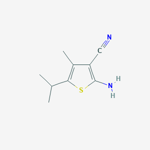 molecular formula C9H12N2S B15305679 2-Amino-4-methyl-5-(propan-2-yl)thiophene-3-carbonitrile 