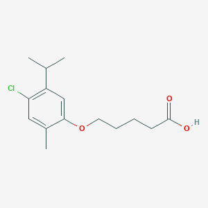 5-[4-Chloro-2-methyl-5-(propan-2-yl)phenoxy]pentanoic acid