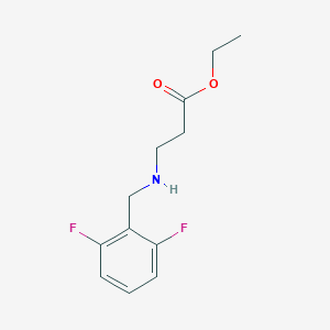 molecular formula C12H15F2NO2 B15305687 Ethyl 3-((2,6-difluorobenzyl)amino)propanoate 