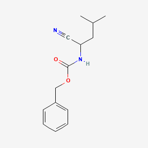 molecular formula C14H18N2O2 B15305692 Benzyl (1-cyano-3-methylbutyl)carbamate 